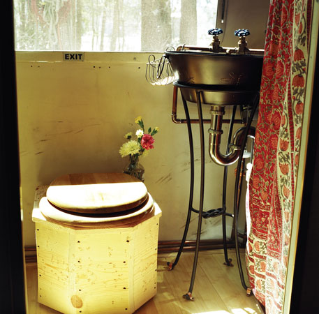 Along with remodeling the Airstream’s bathroom to include a composting toilet, Shawn is replacing the RV’s carpeting with bamboo flooring. In the future he plans to add solar photovoltaic (PV) panels to the Airstream’s roof.